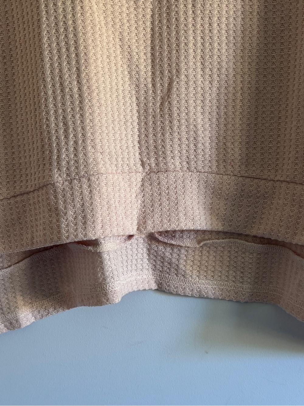 Light Pink Waffle Knit Long Sleeve Top - Maternity - Picture 5 of 7